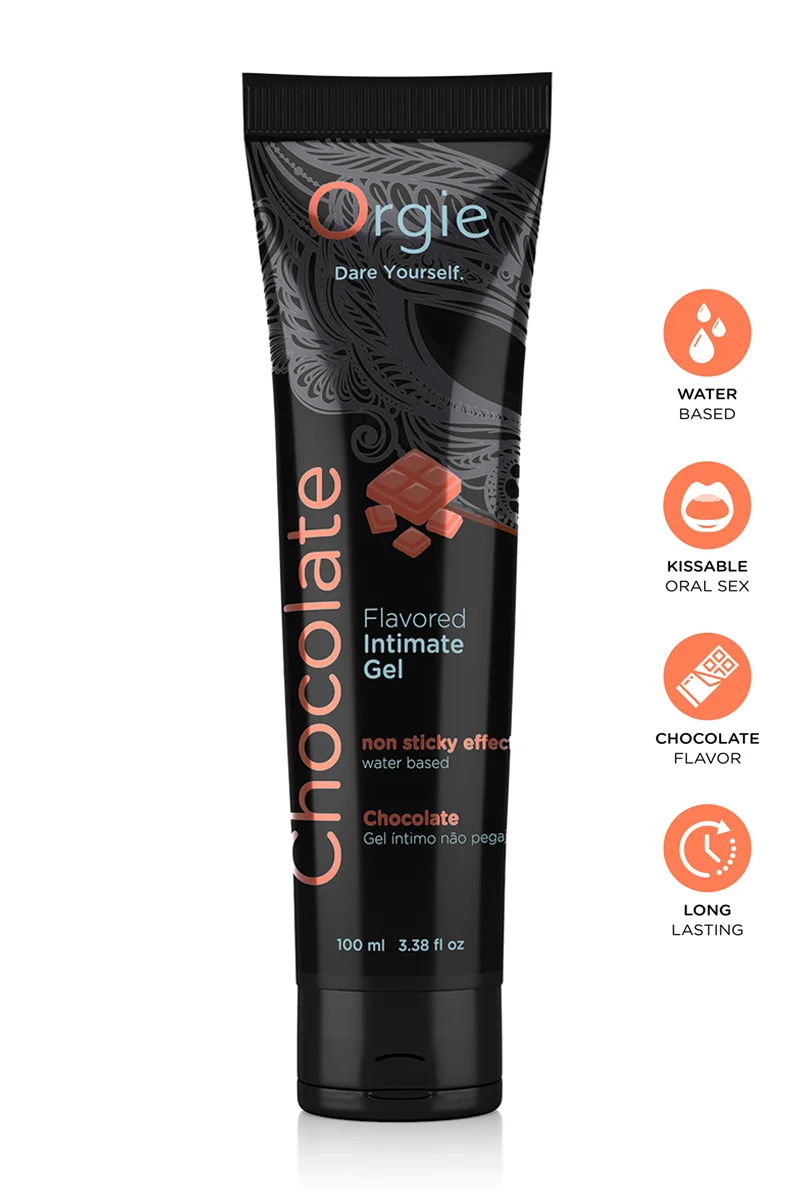 Tube Gel Chocolat Orgie – vue packaging complet